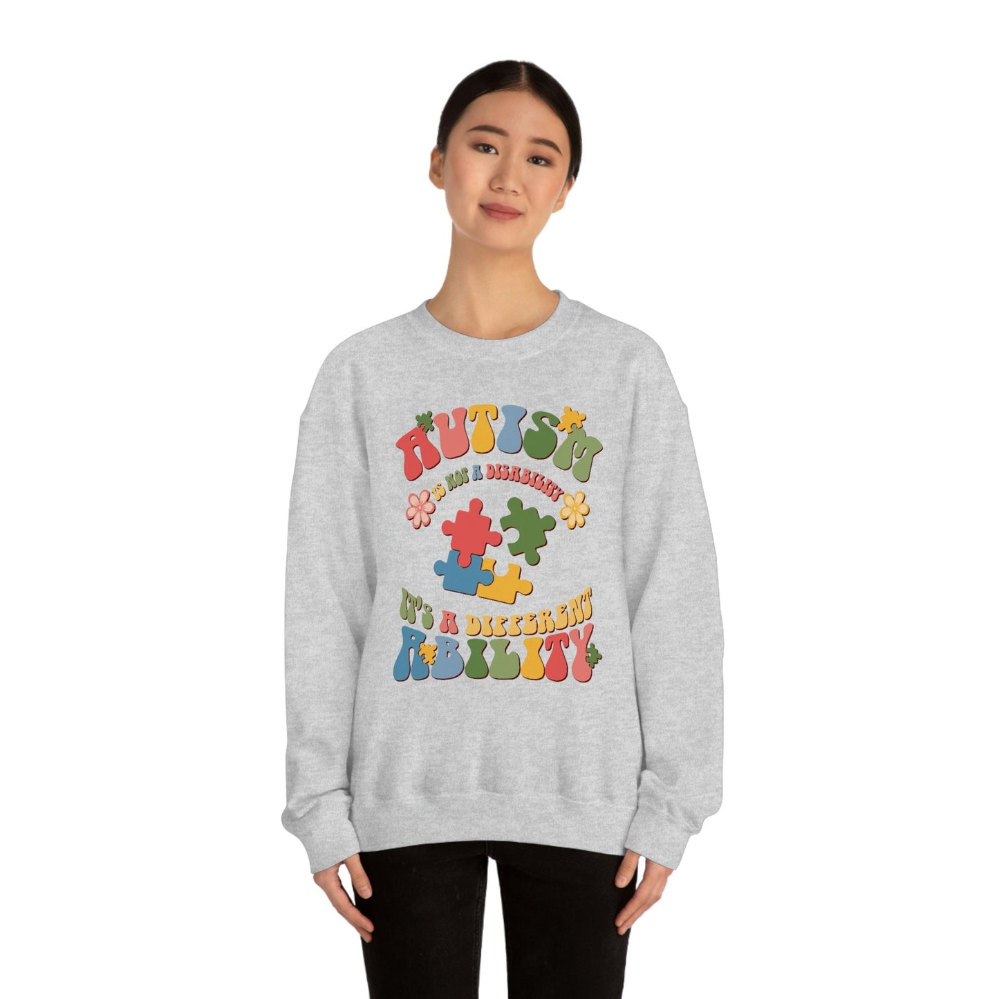 Autism, Autism Awareness, Unisex Heavy Blend Crewneck Sweatshirt