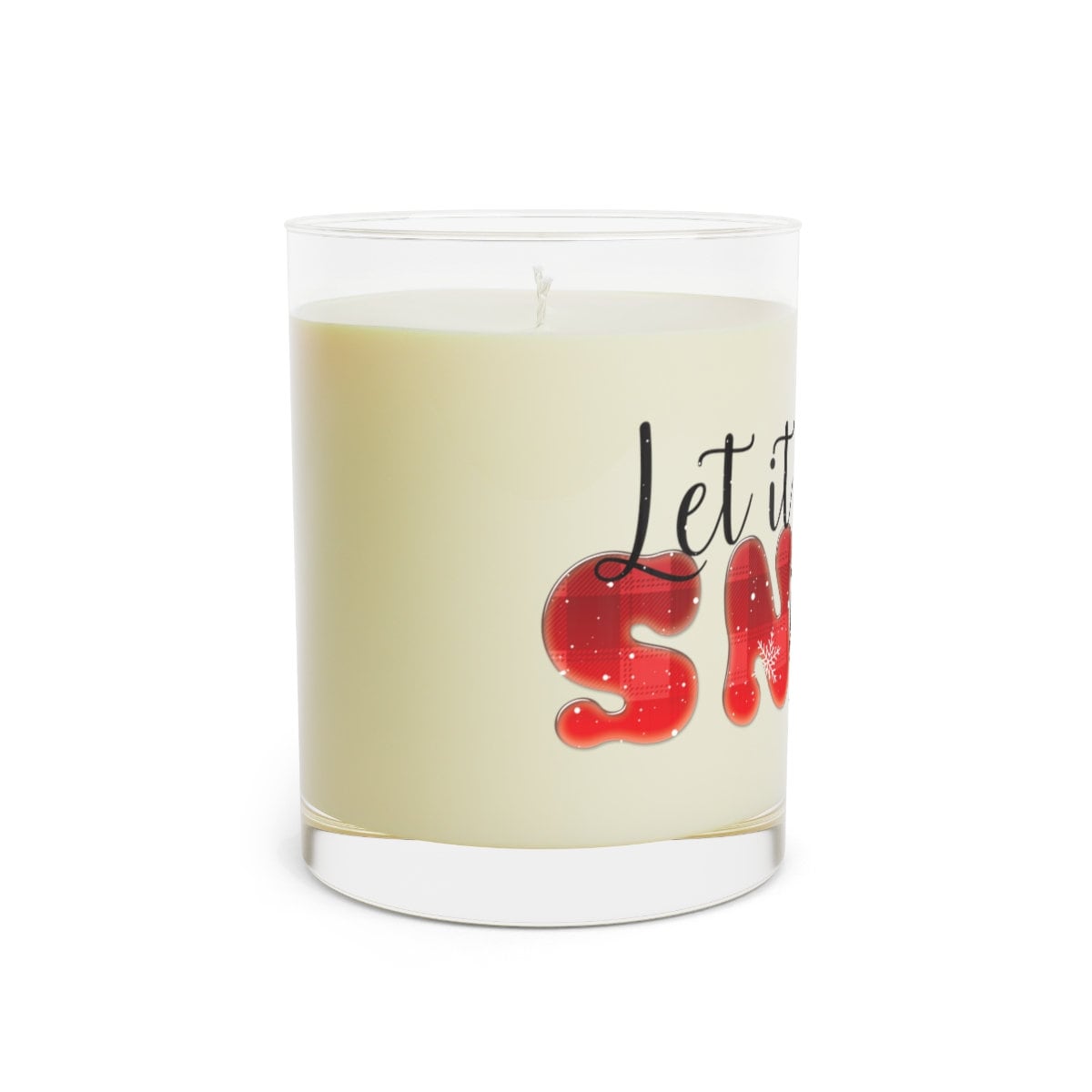 Christmas Let it snow Scented Candle - Full Glass, 11oz