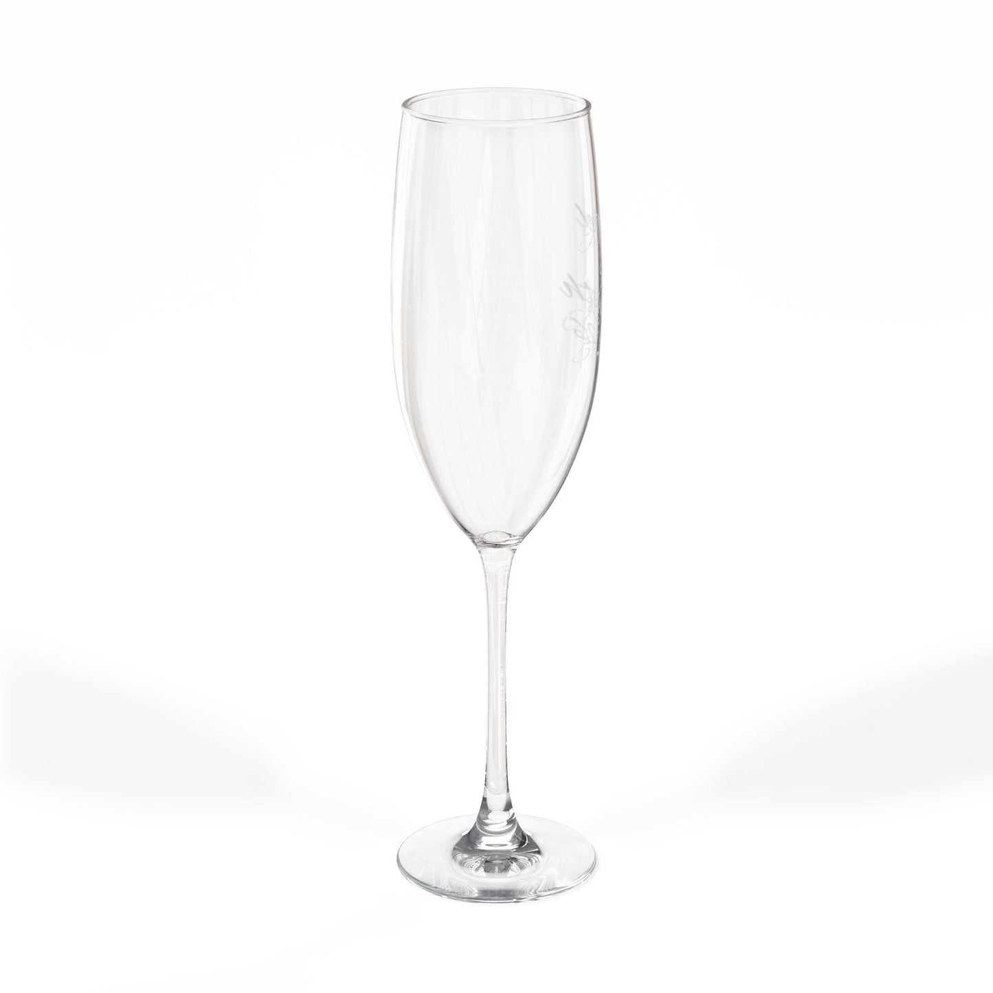 Bride and groom engraved Champagne Glass 8oz | Wedding Flute, Personalized Bridal Stemware