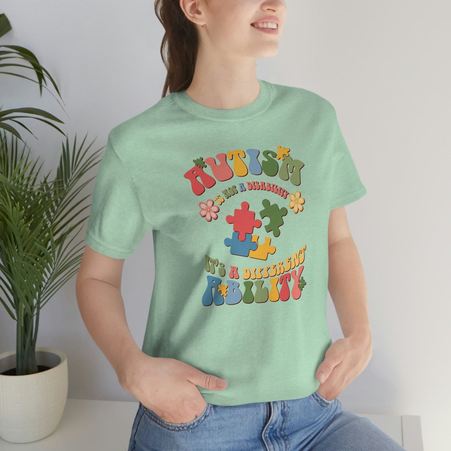 Autism, Autism Awareness, Unisex Jersey Short Sleeve Tee