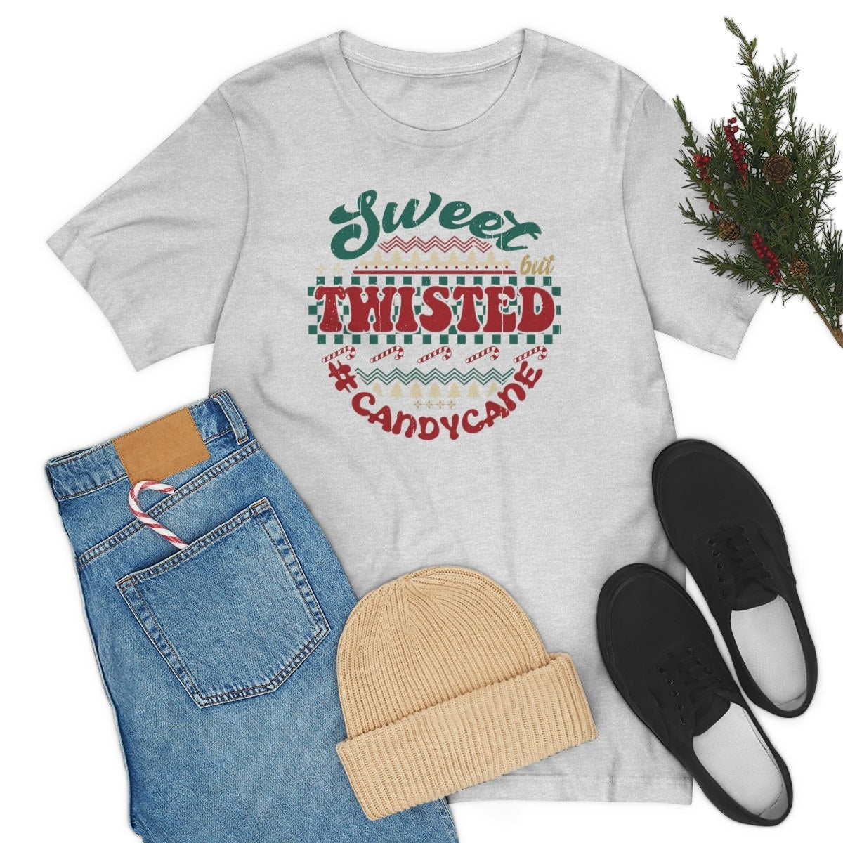 Sweet but twisted Funny Christmas Unisex Jersey Short Sleeve Tee