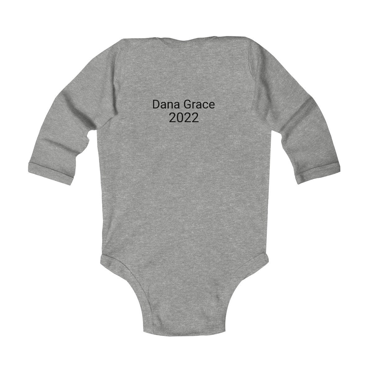 Personalized First Christmas 2022 Footprints Infant Long Sleeve Bodysuit