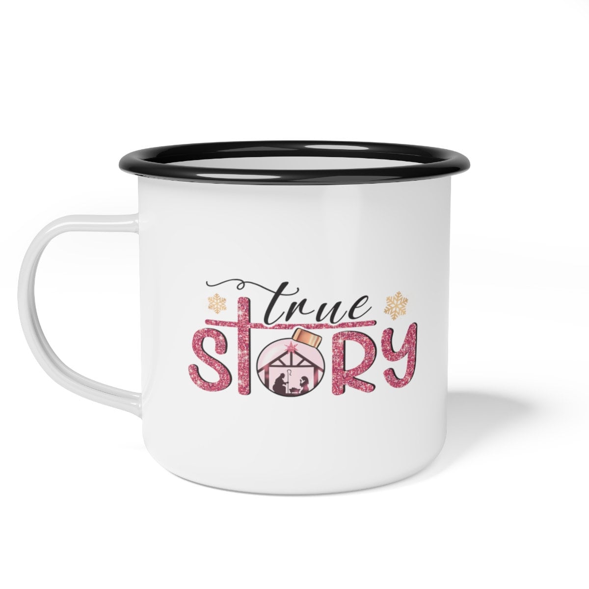 Christmas Manger Scene Enamel Camp Cup