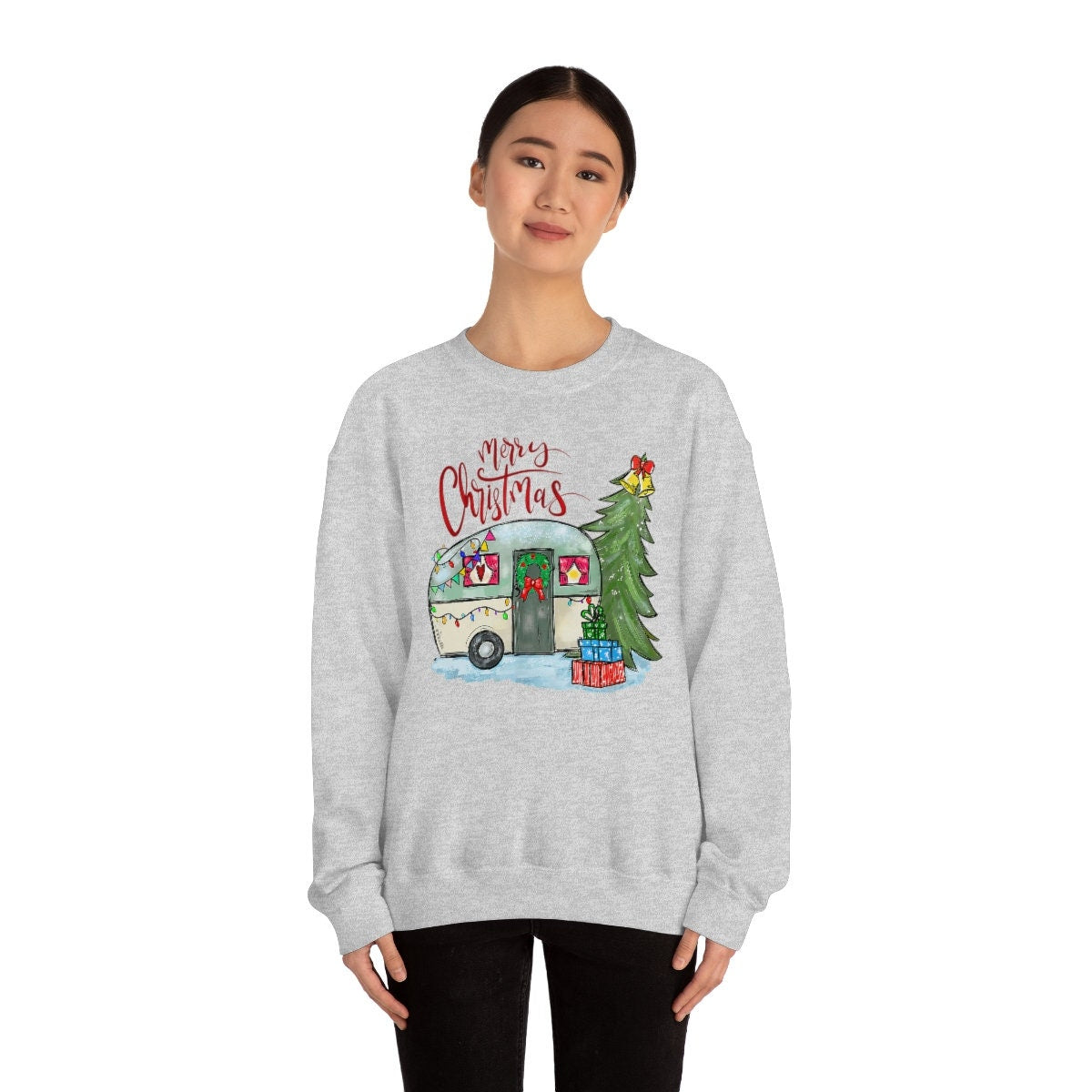 Camping , Merry Christmas Unisex Heavy Blend Crewneck Sweatshirt