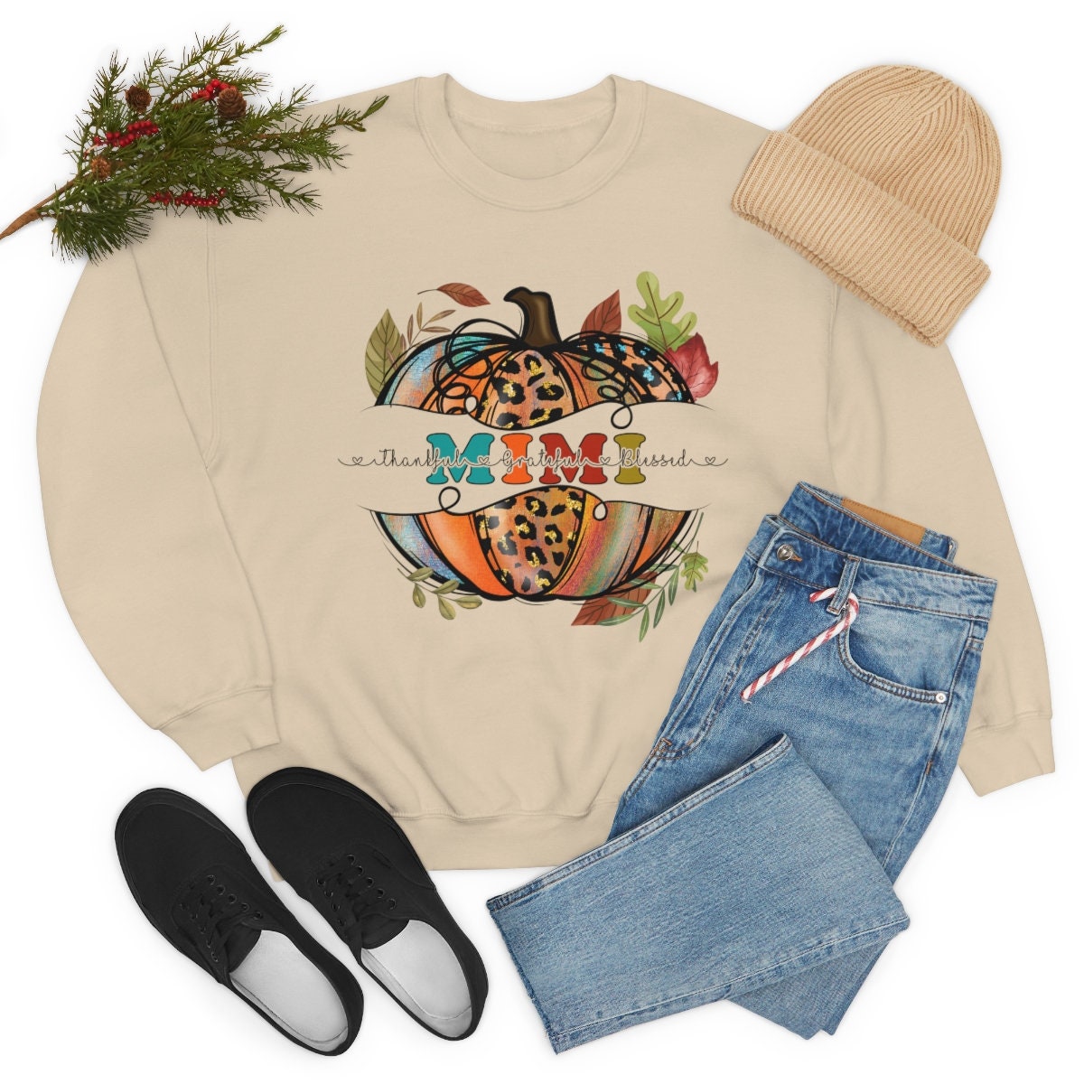Mimi Thanksgiving Unisex Heavy Blend Crewneck Sweatshirt