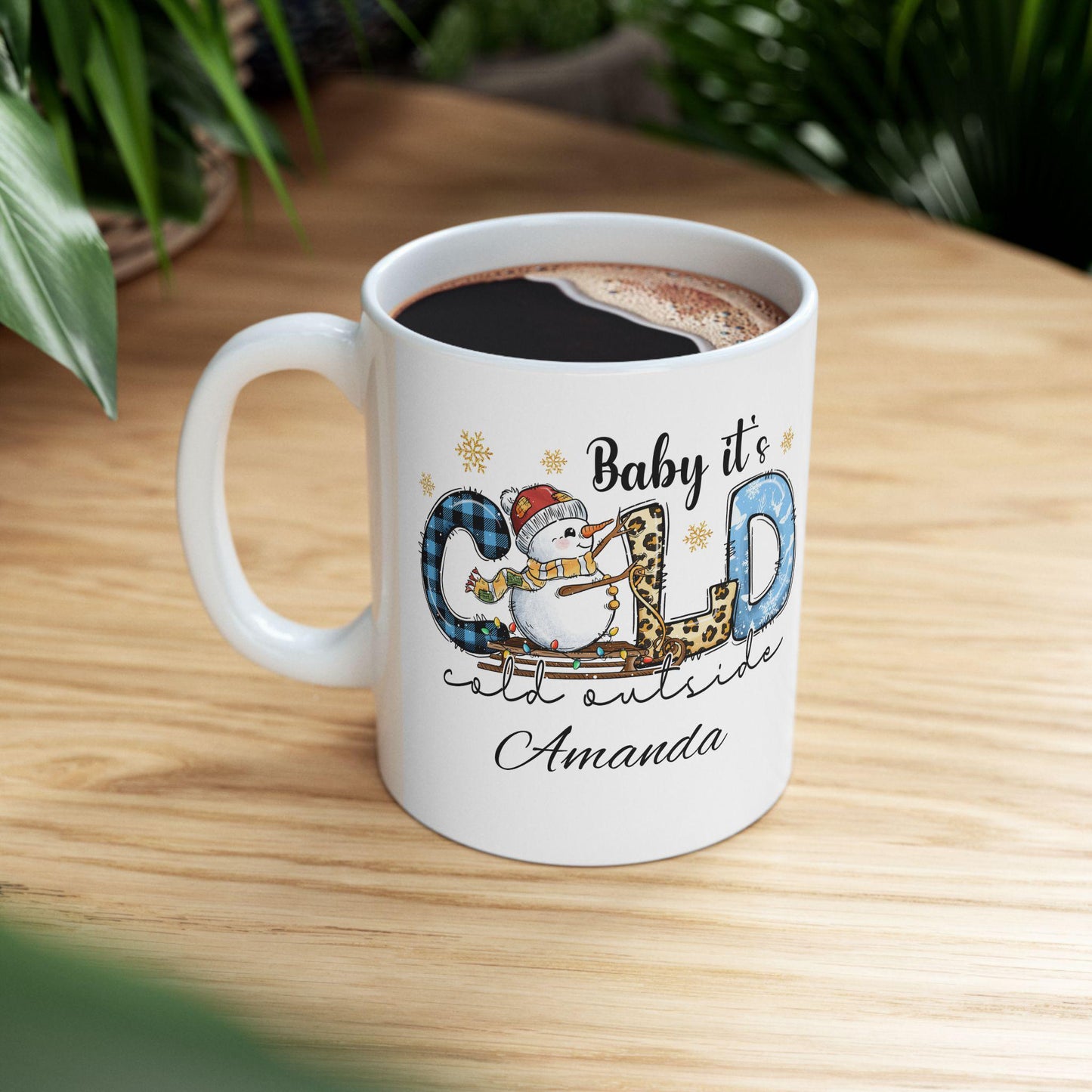 Personalized Christmas Mug: Winter Design, Corporate Gift