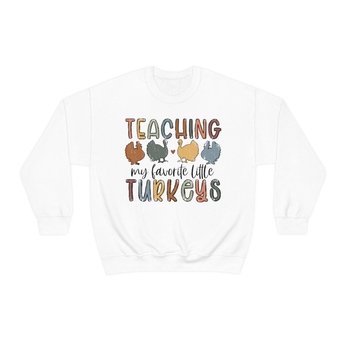 Teacher, Thanksgiving Unisex Heavy Blend Crewneck Sweatshirt