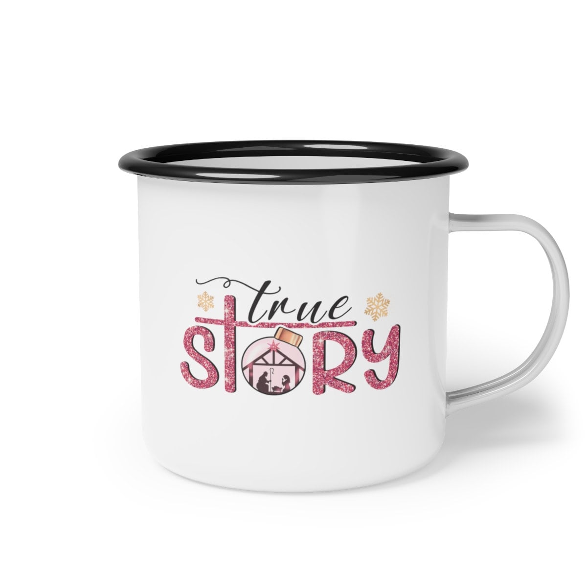 Christmas Manger Scene Enamel Camp Cup