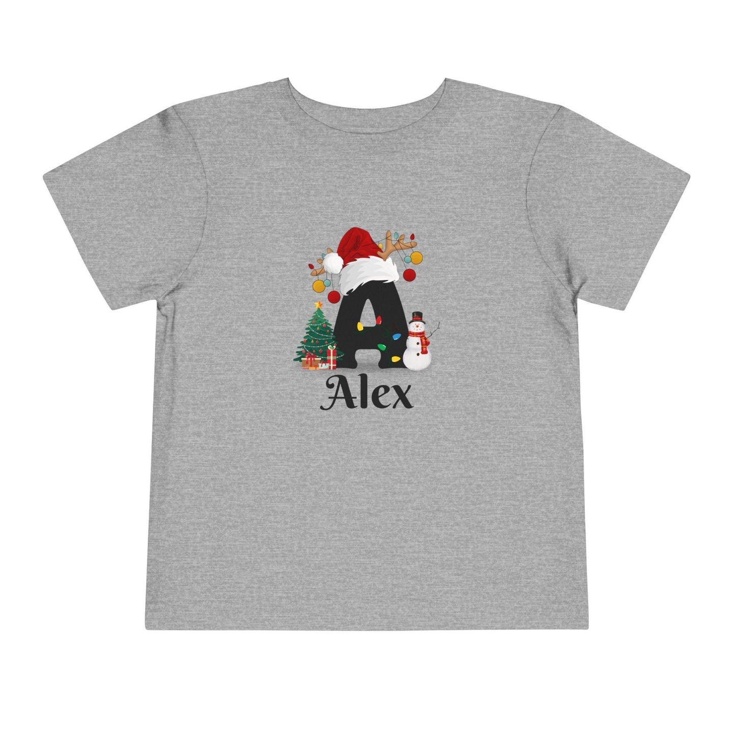 Personalized Christmas Initial Toddler Tee