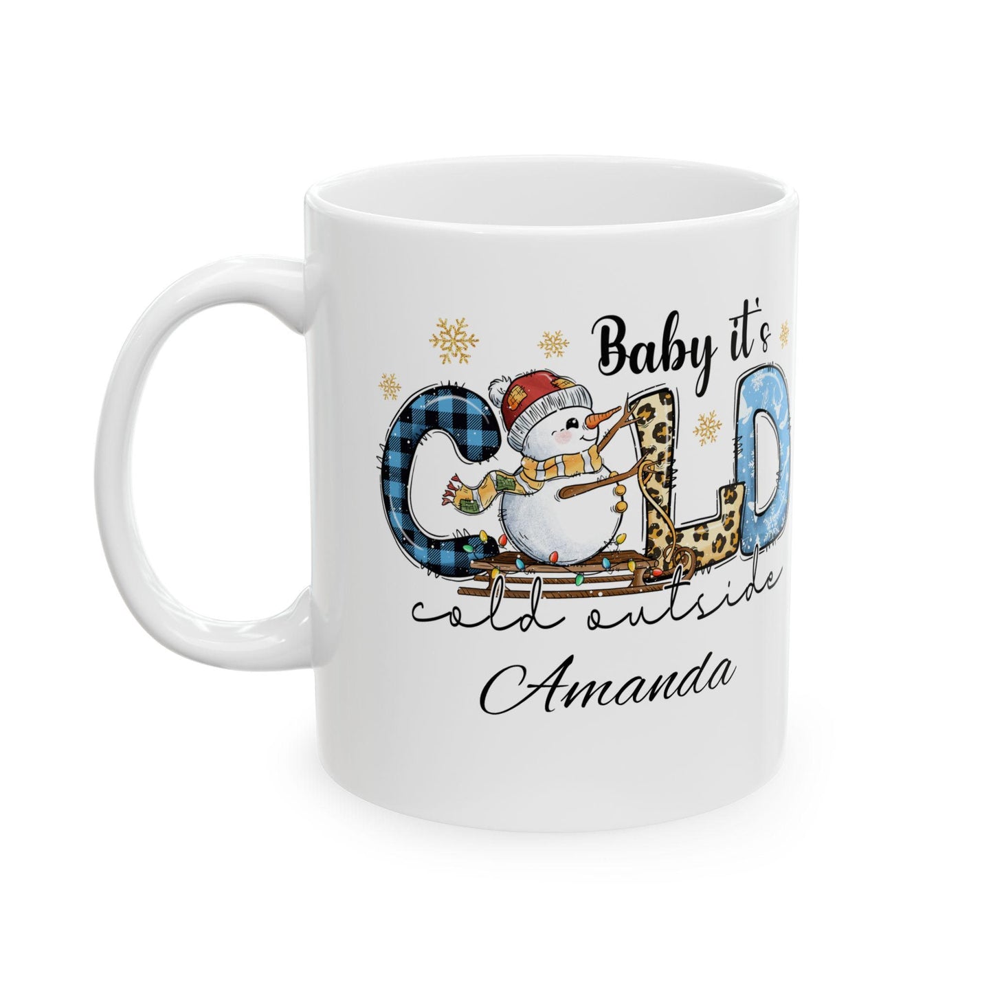 Personalized Christmas Mug: Winter Design, Corporate Gift