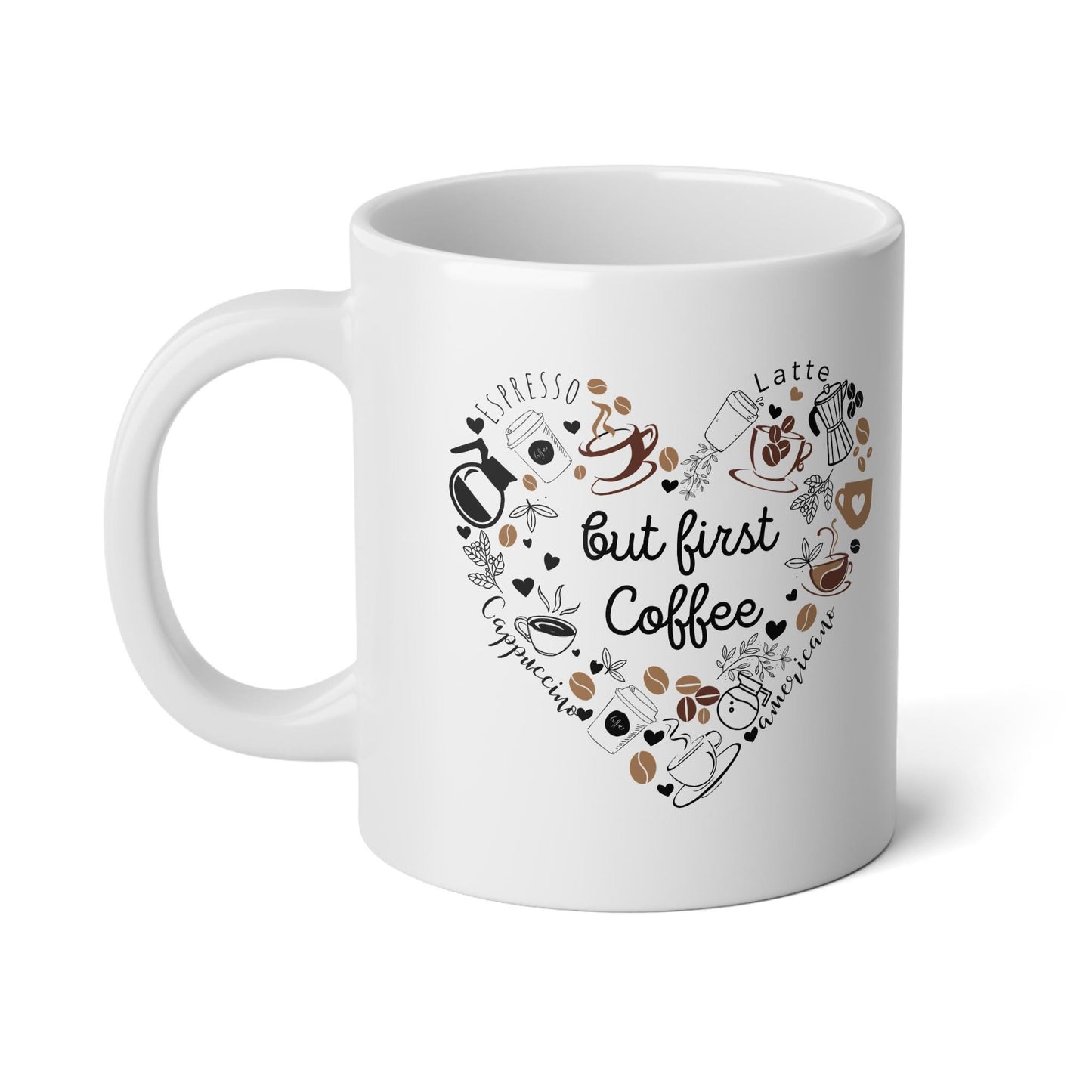 But first coffee, coffee mug, coffee cup, houmous saying, Humous saying, Jumbo Mug, 20oz