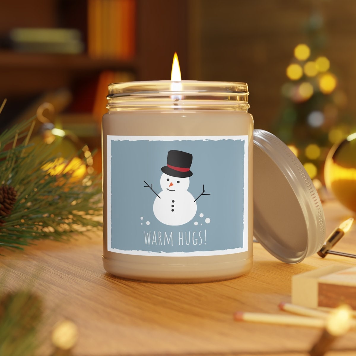 Christmas Snowman Scented Candles, 9oz