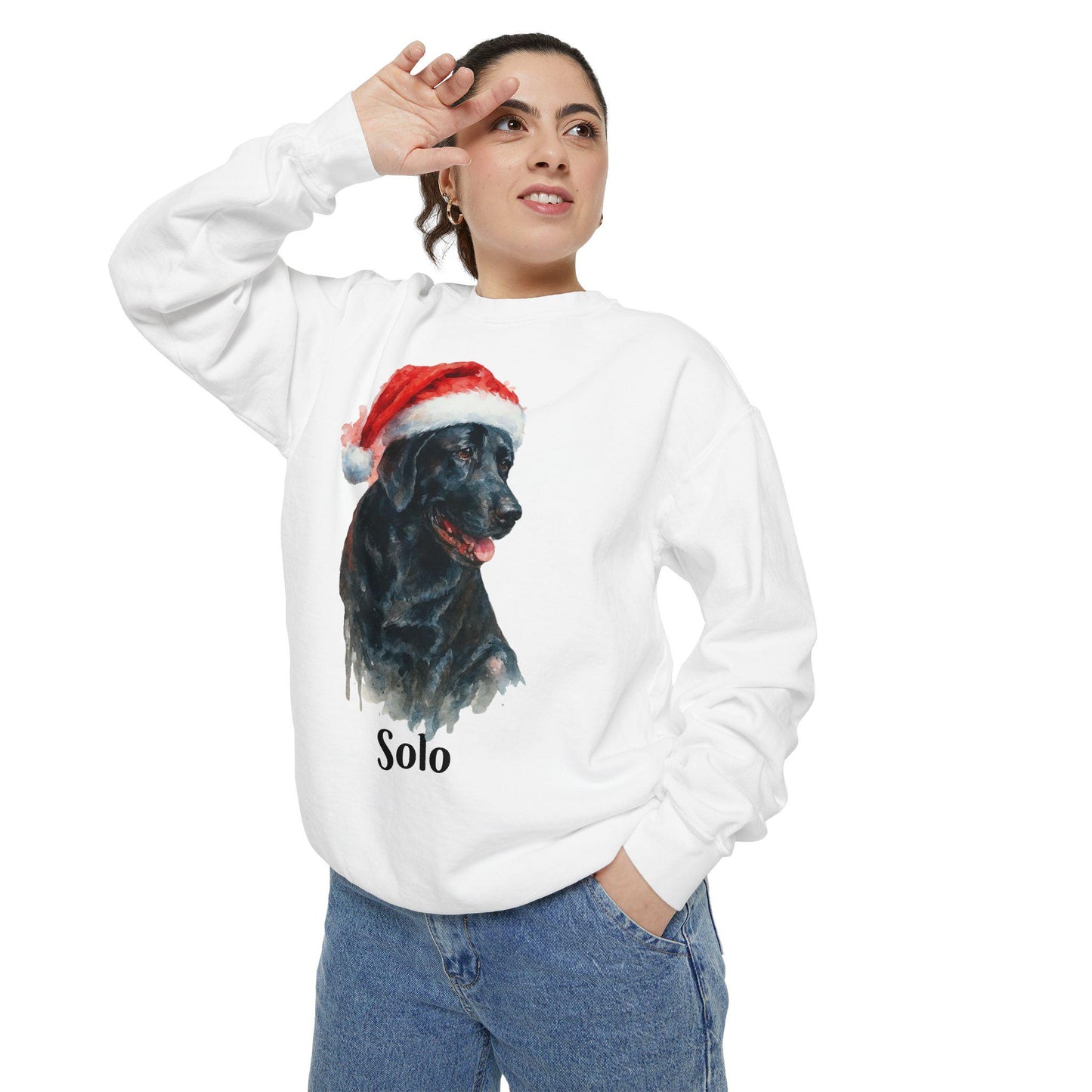 Personalized Pet Christmas shirt, Unisex, Garment-Dyed Sweatshirt