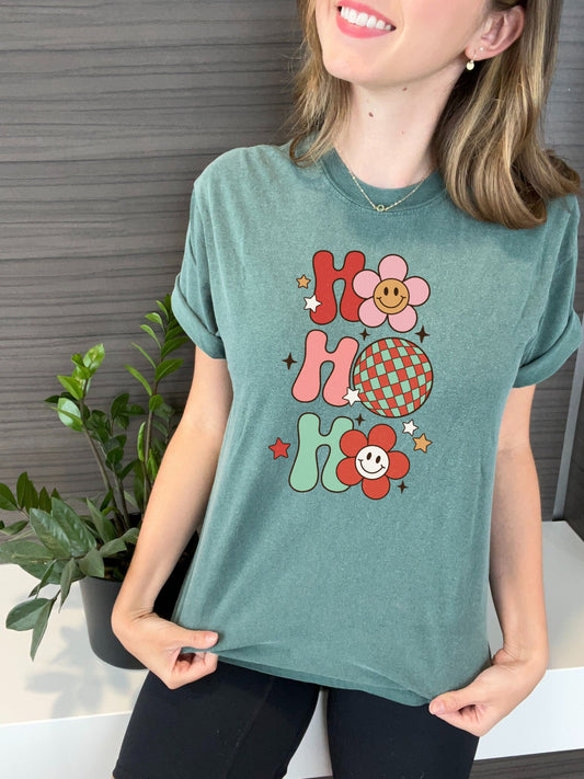 Comfort Colors Ho Ho Ho Christmas Unisex Garment-Dyed T-shirt