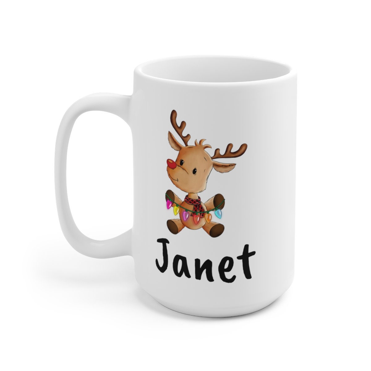 Christmas Deer Ceramic Mug 15oz