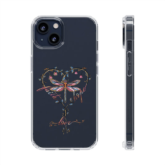 Dragonfly, Faith, Hope and Love Clear Cases