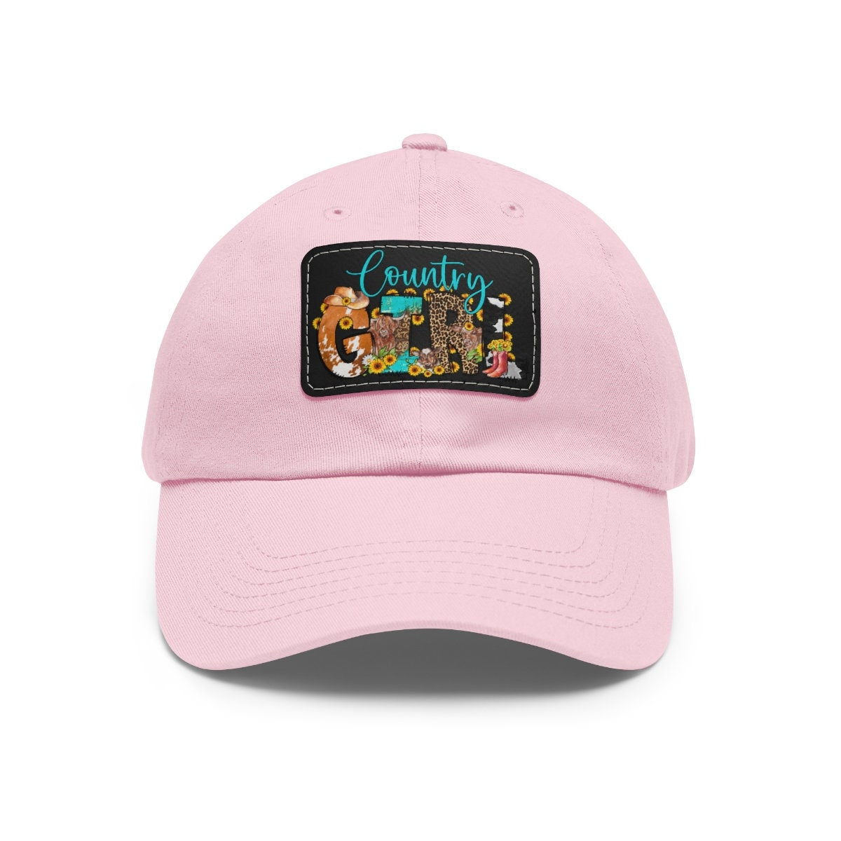 Country girl Hat with Leather Patch