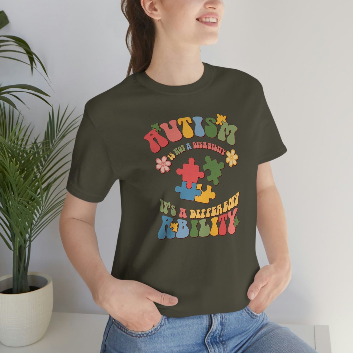 Autism, Autism Awareness, Unisex Jersey Short Sleeve Tee