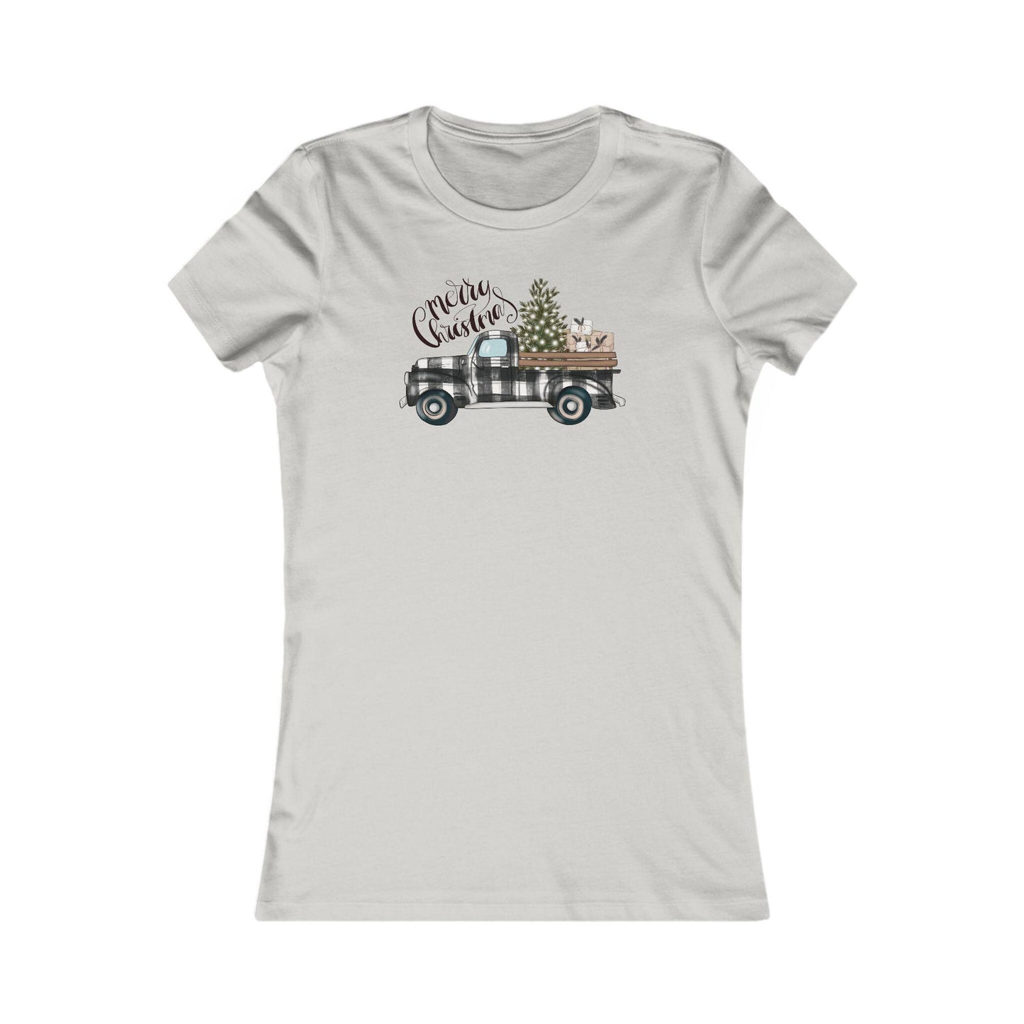 Black and white buffalo check Christmas Women's Favorite Tee