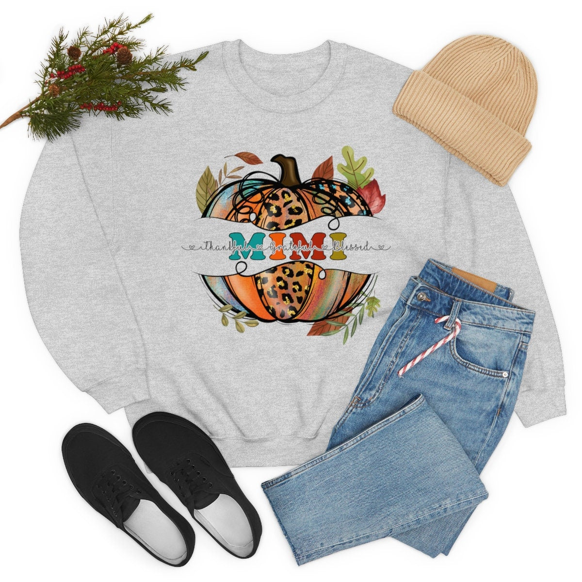 Mimi Thanksgiving Unisex Heavy Blend Crewneck Sweatshirt