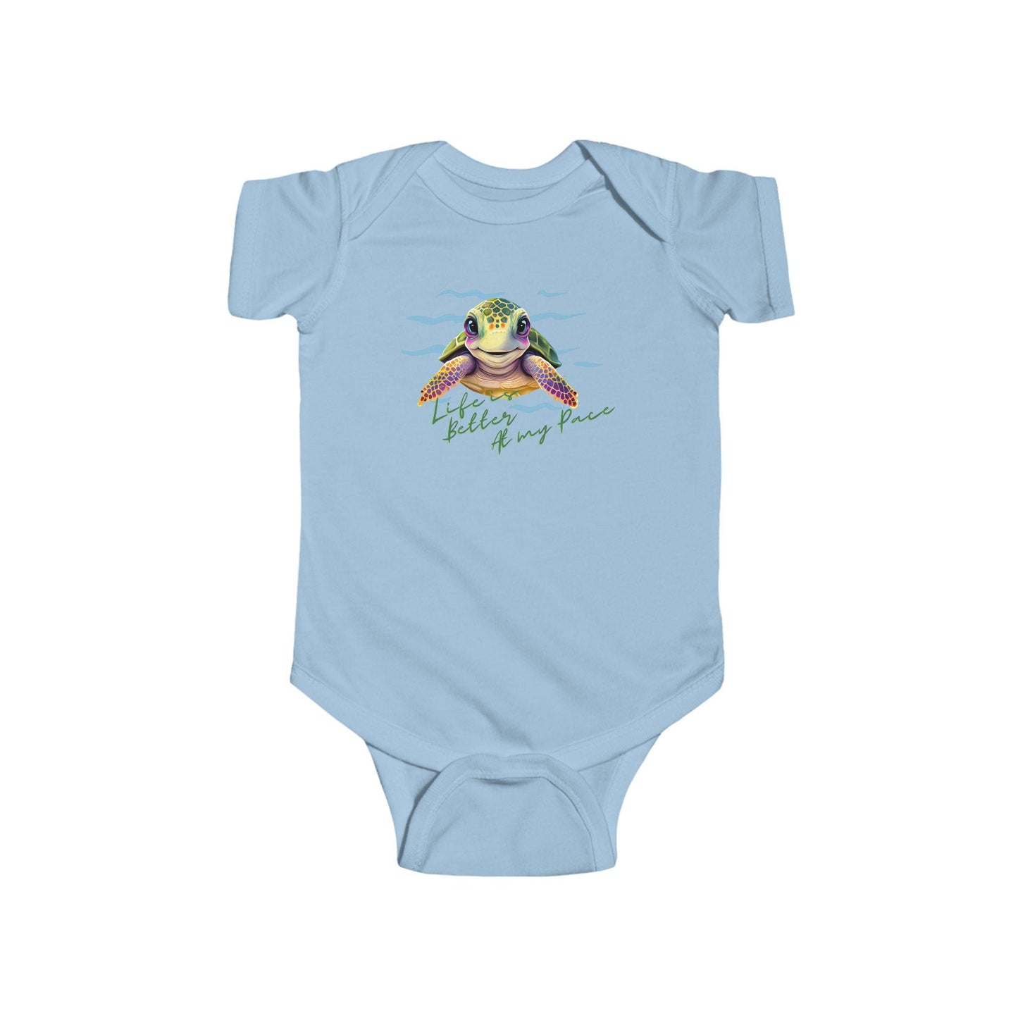 Sea Turtle Ocean Animals, Infant Fine Jersey Bodysuit