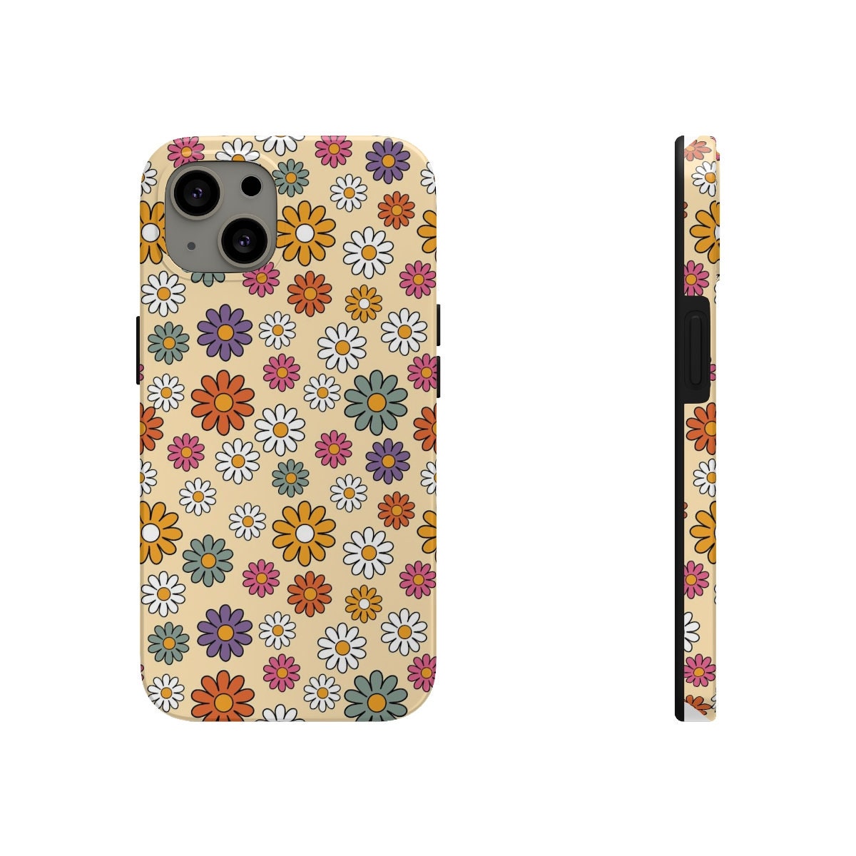 Retro Flower Tough Phone Cases, Case-Mate