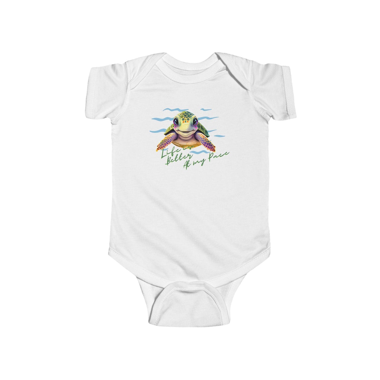 Sea Turtle Ocean Animals, Infant Fine Jersey Bodysuit