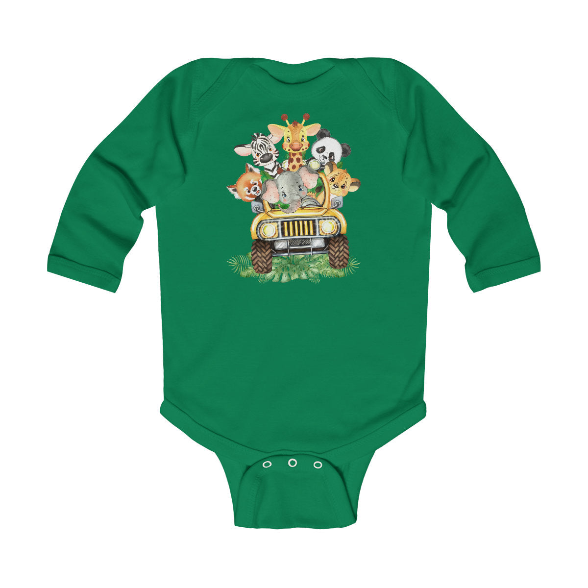 Animal Safari Infant Long Sleeve Bodysuit