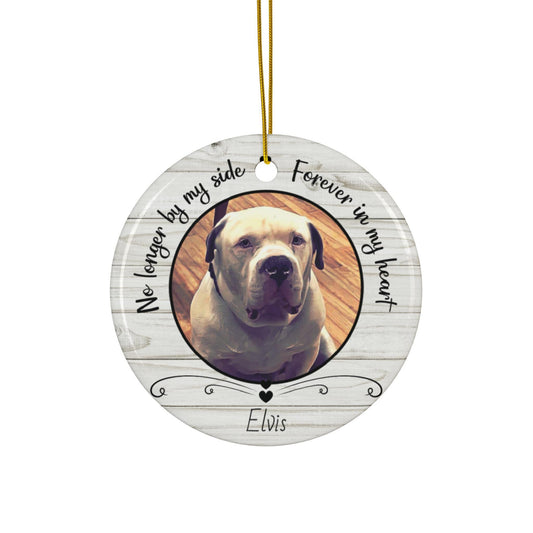 Pet Memorial ornament, Pet Keepsake ornament, Pet Photo Memorial Ornament, Pet Memorial, Any Pet, Round Ceramic Ornament
