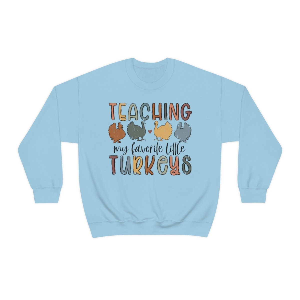 Teacher, Thanksgiving Unisex Heavy Blend Crewneck Sweatshirt