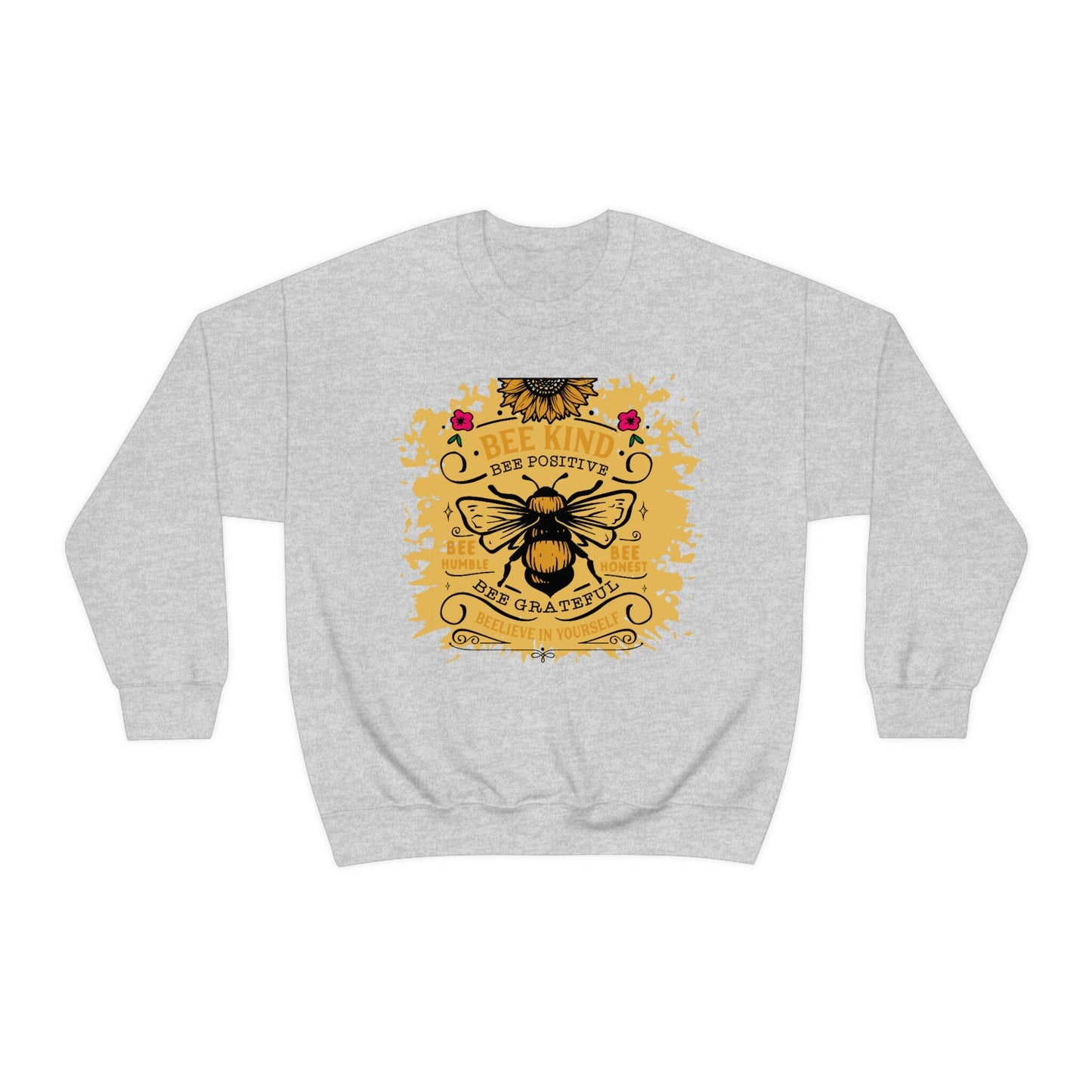 Be Kind, Bumble Bee, Inspirational, Unisex Heavy Blend Crewneck Sweatshirt