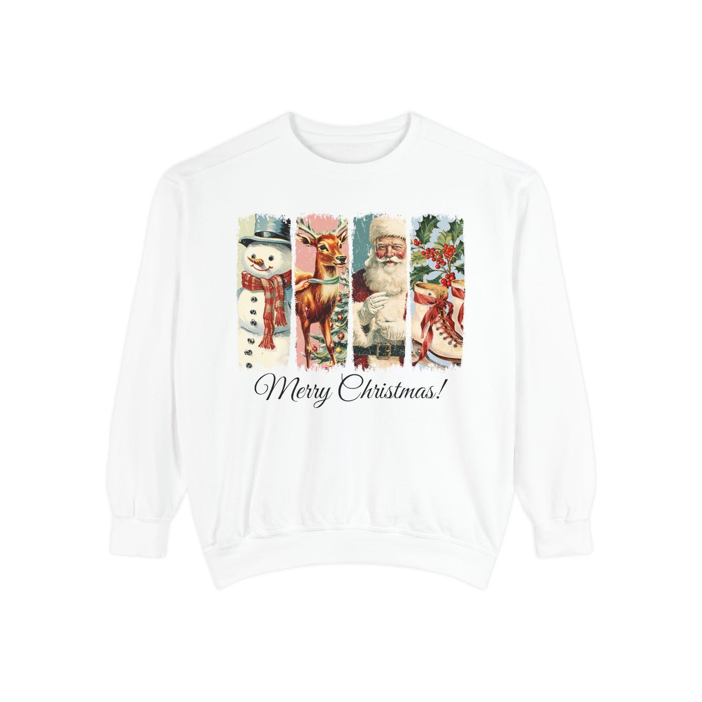 Retro Christmas Sweatshirt, Vintage Christmas Shirt, Santa Claus Shirt, Christmas Snowman Shirt, Christmas Tree Shirt, Merry Christmas Shirt