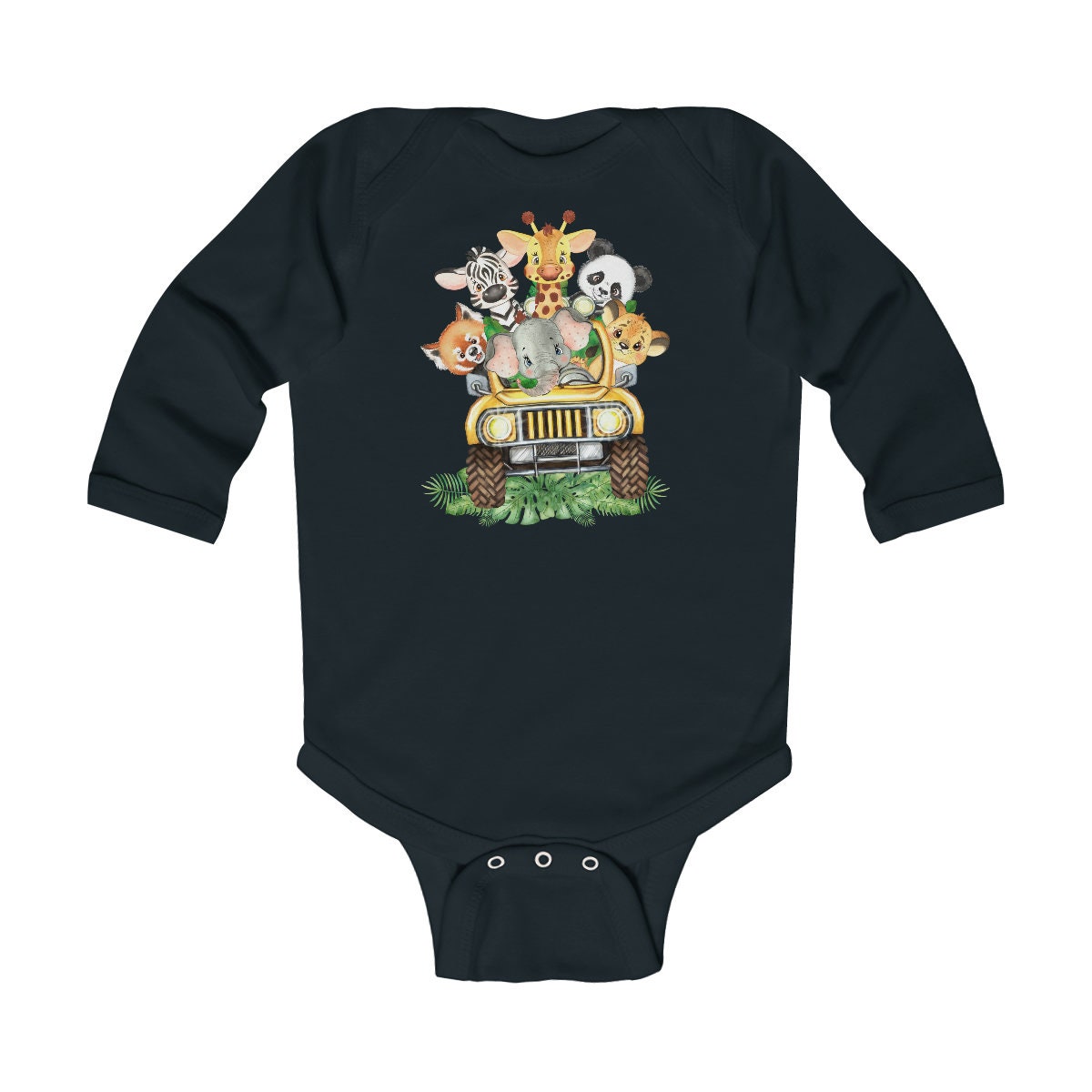 Animal Safari Infant Long Sleeve Bodysuit