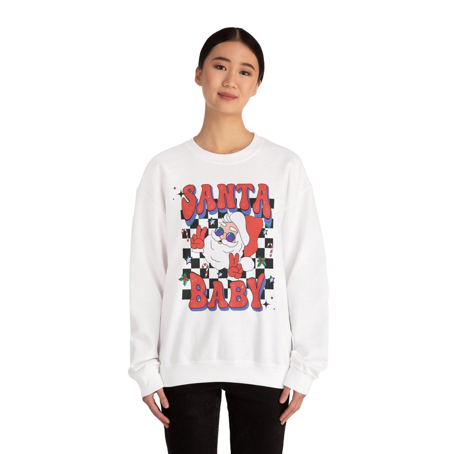 Groovy Santa Christmas Sweatshirt, Retro Holiday Shirt