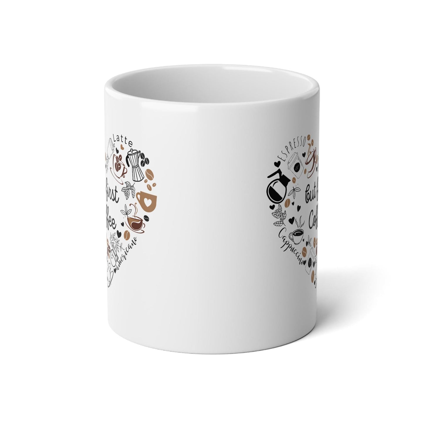 But first coffee, coffee mug, coffee cup, houmous saying, Humous saying, Jumbo Mug, 20oz