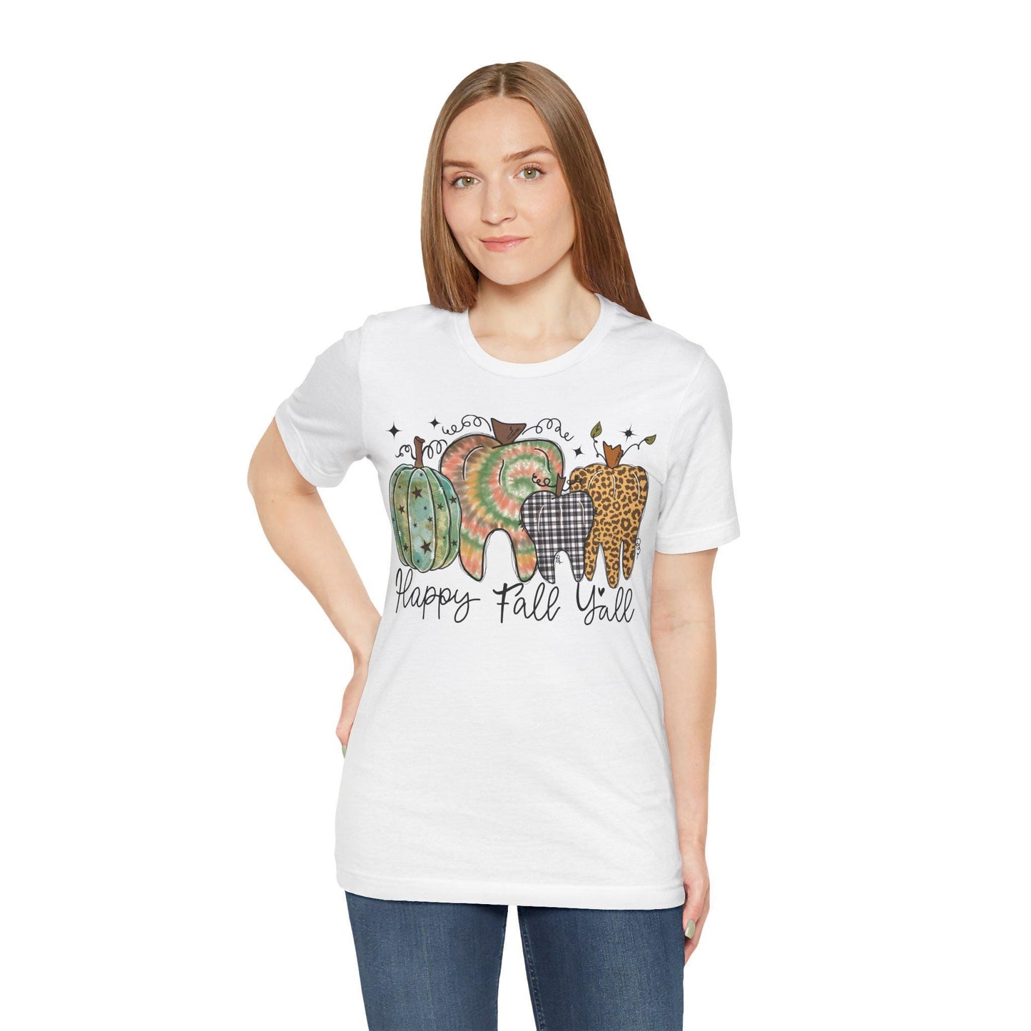 Fall Dental T-Shirt, Happy Fall Y'all, Dentist Gift