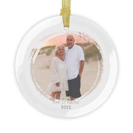 Custom Photo Ornament, Personalized Our First Christmas Together Ornament, Christmas Gift for Couple, New Couple Gifts, Couple Keepsake Gift