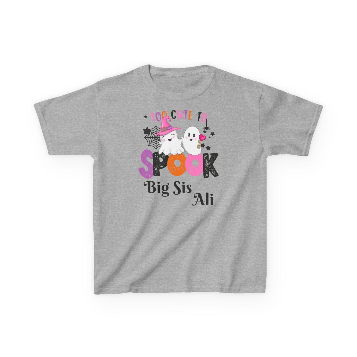 Personalized Big/Little Sister Halloween Witch Shirts, Matching Cotton Tees