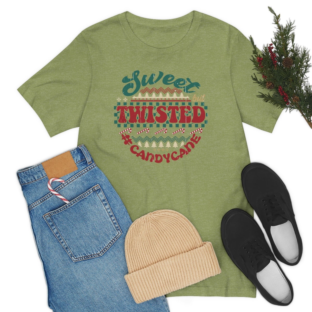 Sweet but twisted Funny Christmas Unisex Jersey Short Sleeve Tee