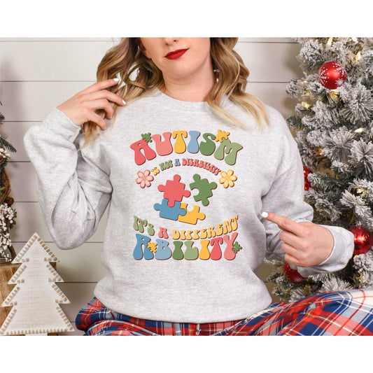 Autism, Autism Awareness, Unisex Heavy Blend Crewneck Sweatshirt