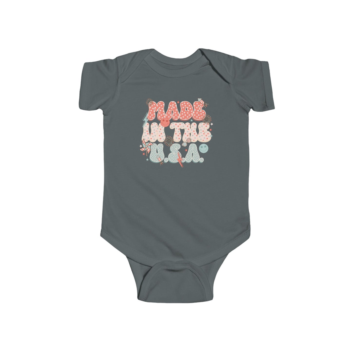 4th of July, Independence day, Infant Fine Jersey Bodysuit