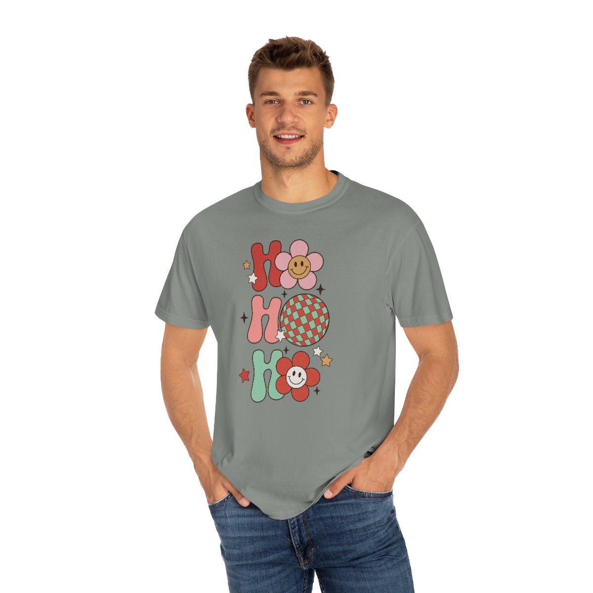 Comfort Colors Ho Ho Ho Christmas Unisex Garment-Dyed T-shirt