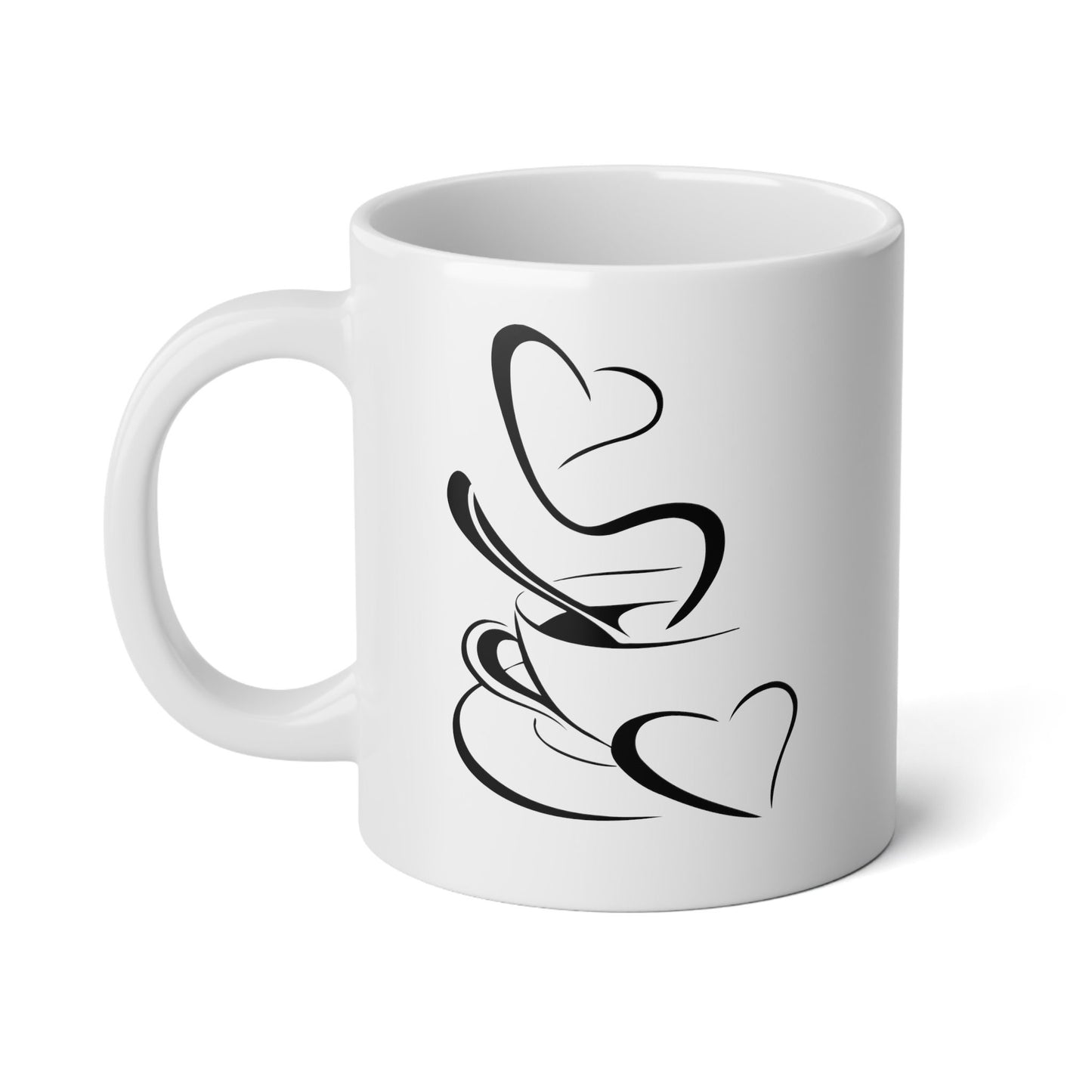Heart Coffee, Coffee cup, Fathers day gift, Jumbo Mug, 20oz