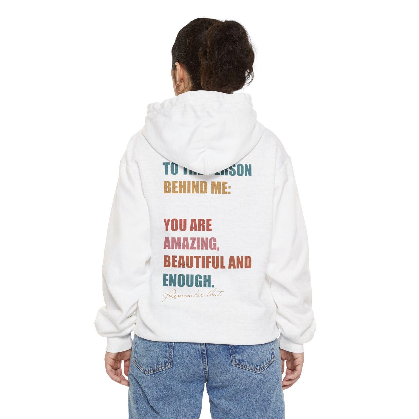 Your enough, Inspirational Top, Comfort Colors Unisex Garment-Dyed Hoodie