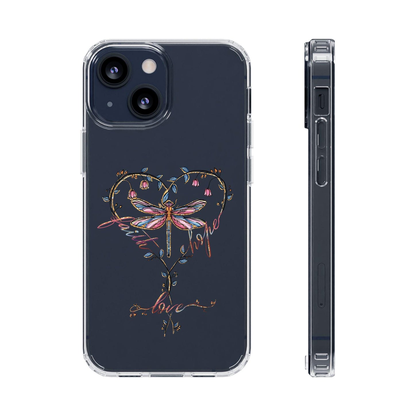 Dragonfly, Faith, Hope and Love Clear Cases