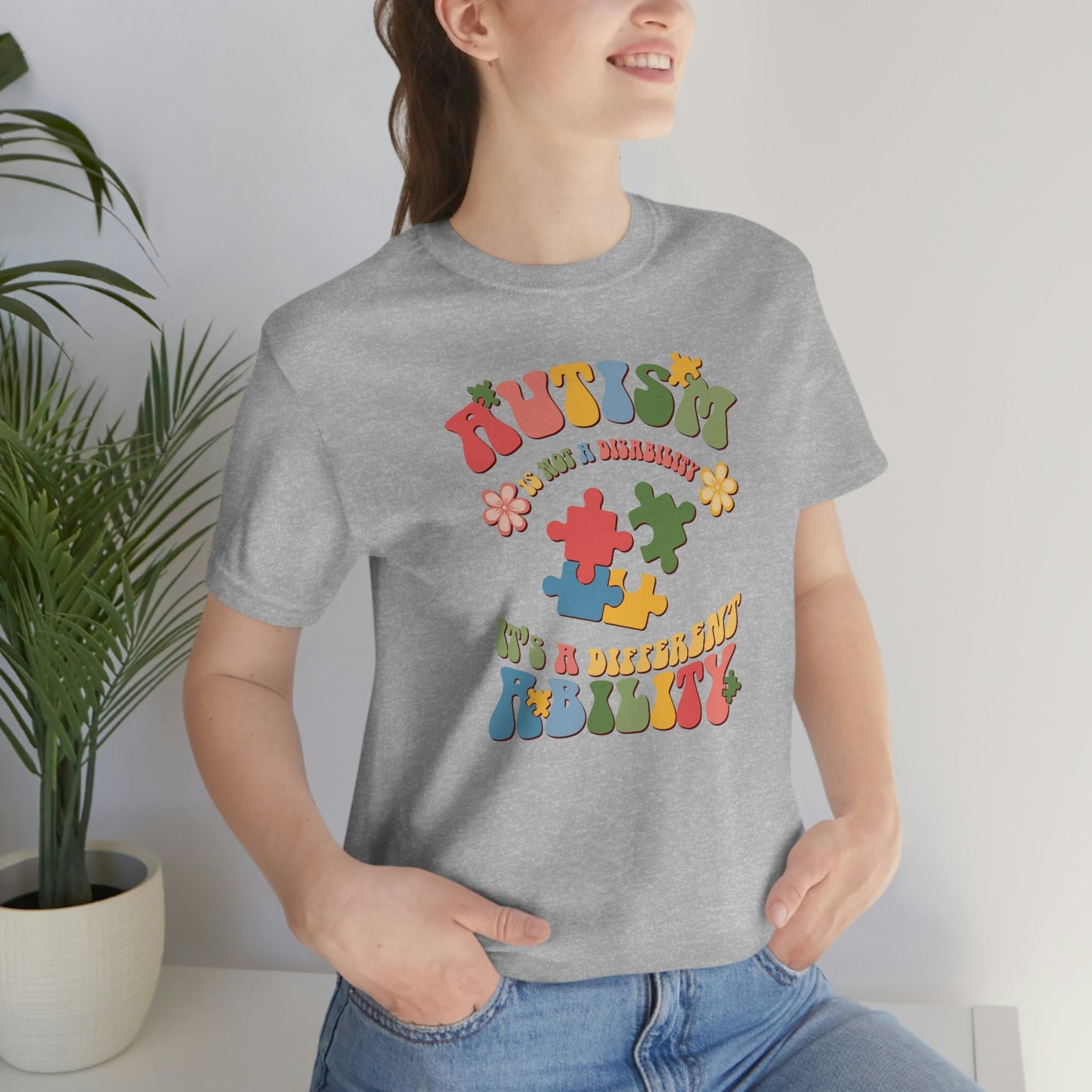Autism, Autism Awareness, Unisex Jersey Short Sleeve Tee