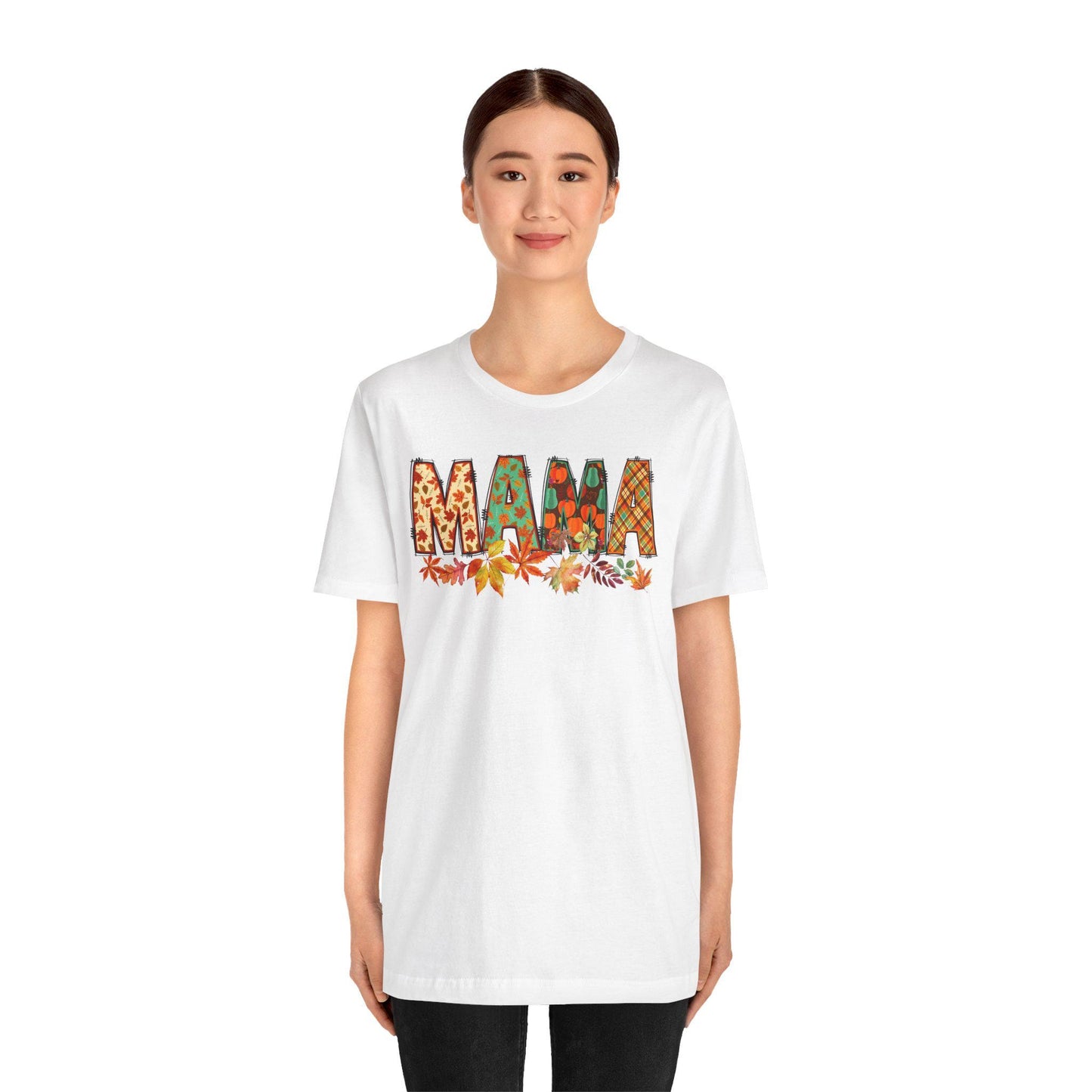 Mommy and Me Thanksgiving Shirt, Fall Pumpkins and Flowers, Unisex T-Shirt