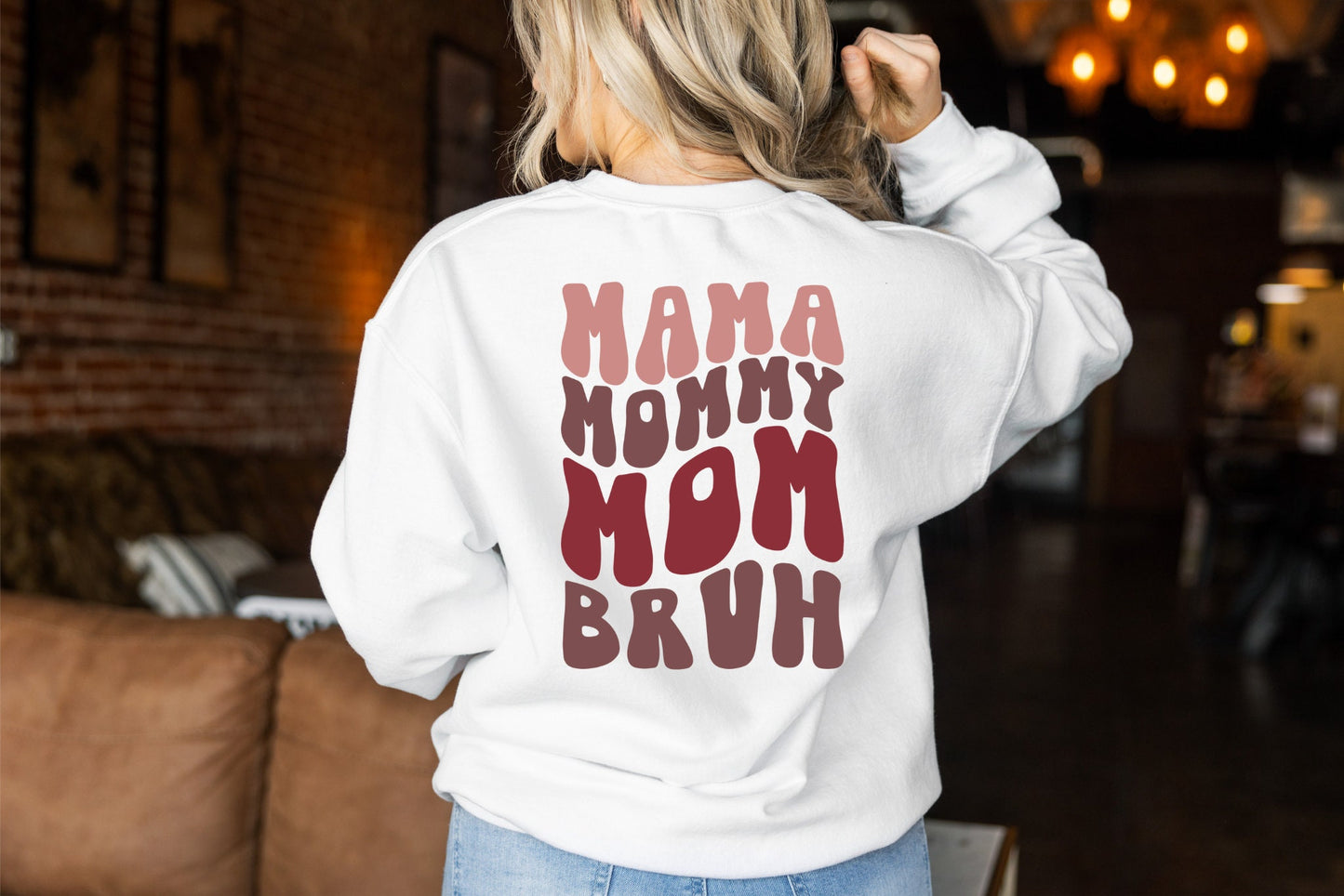 Mommy Mama Mom Bruh Unisex Heavy Blend Crewneck Sweatshirt