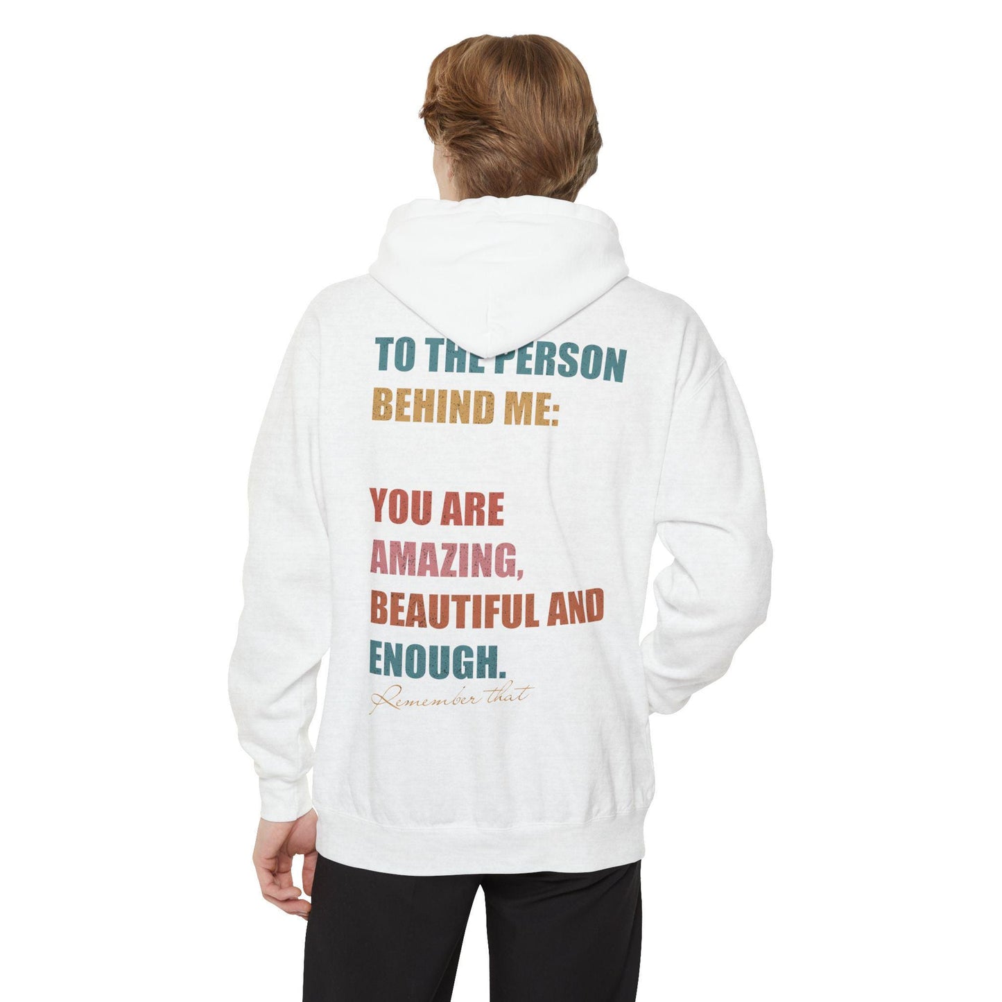 Your enough, Inspirational Top, Comfort Colors Unisex Garment-Dyed Hoodie
