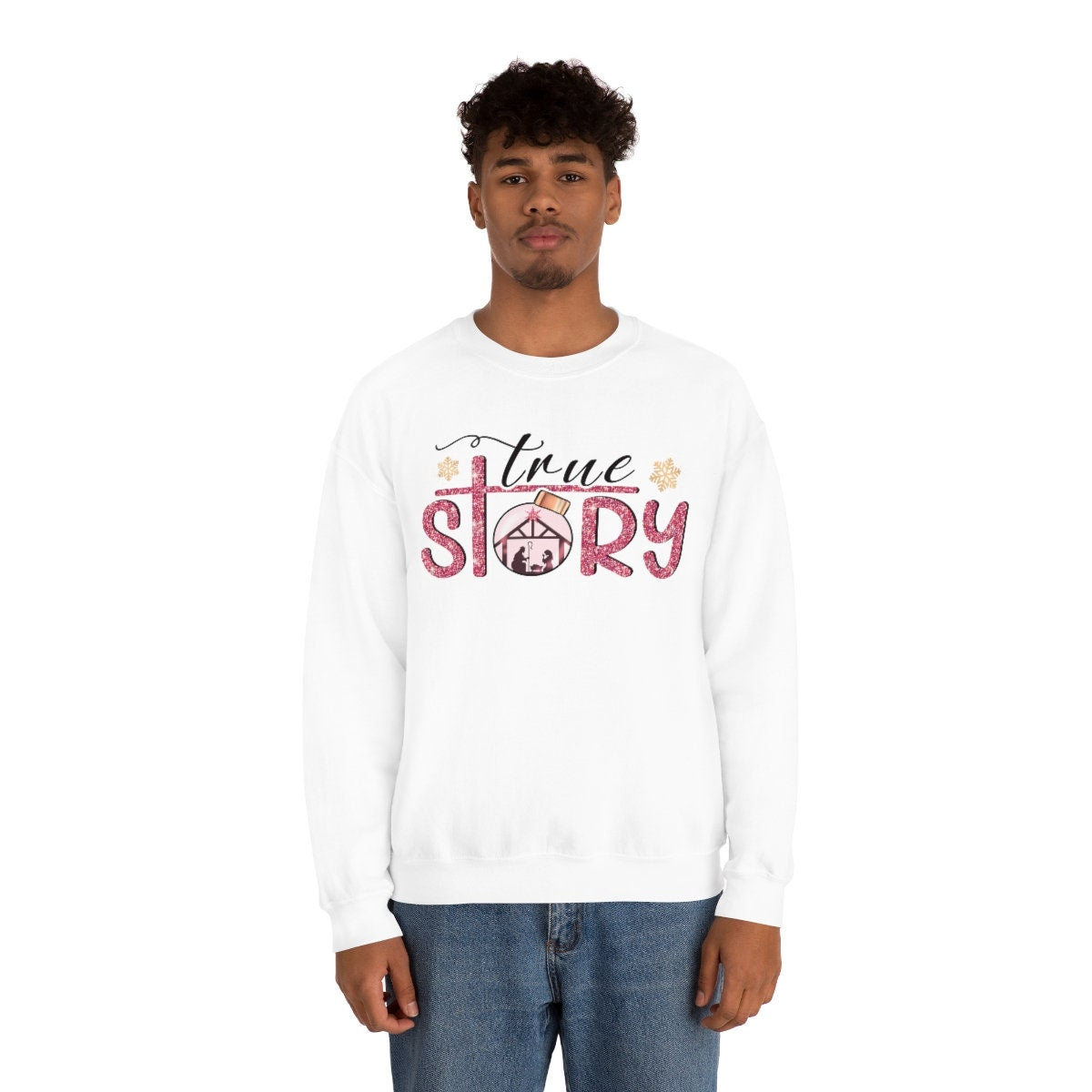 Christian Manger scene Unisex Heavy Blend Crewneck Sweatshirt